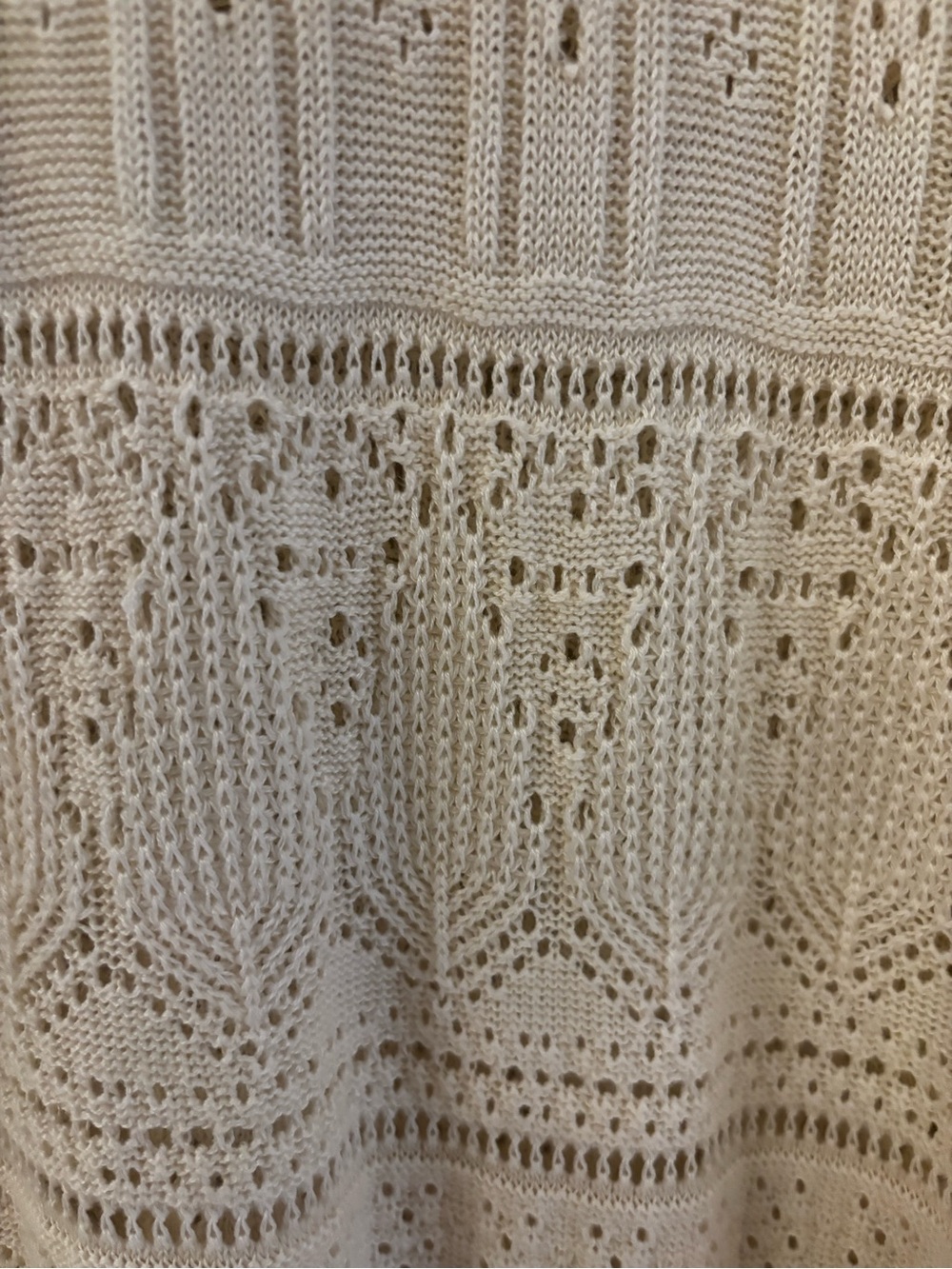 Free People Women’s Cream Crochet Knit Blouse - Picture 6 of 6